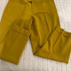 Womens Capri  Pants in Mustard Yellow - Classic Tailored Fit